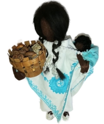 Preview: Geflochtener Vorratsbehälter mit verschiedenen Trockenfrüchten